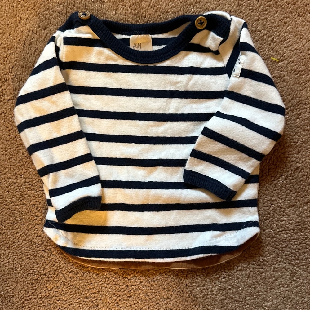 Striped H&M Cotton Knit Shirt
